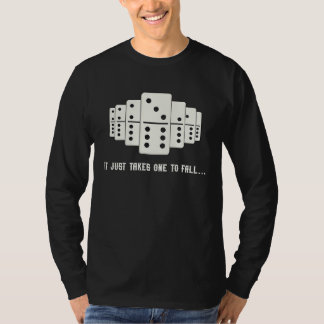 Domino Effect Falling Domino Tiles Retro Board Gam Tシャツ