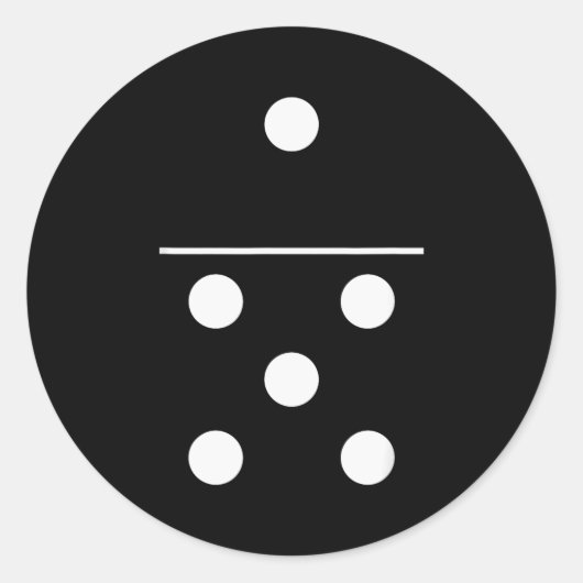 Domino Game 5 1 Funny Halloween Group Costume Shir ラウンドシール (正面)