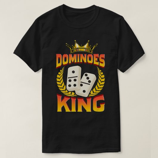 Dominoes King Domino Player Domino beard rules  Tシャツ (デザイン正面)