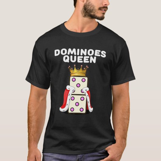 Dominoes Queen | Womens Domino Player | Girls Domi Tシャツ (正面)