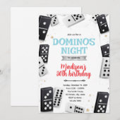 Dominos game night party invitation 招待状 (正面/裏面)
