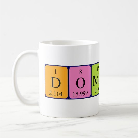 Domonkos定期的なテーブル名mug コーヒーマグカップ (左)