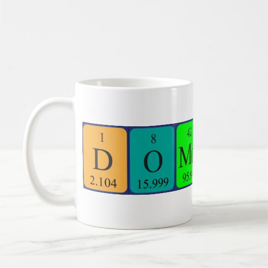Domonkos定期的なテーブル名mug コーヒーマグカップ (左)