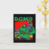 DomsおもしろいマッスルジムウエイトリフティングボディビルF カード (黄色い花)