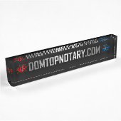 DomTopNotaryの恥知らずな自己プロモーション デスクネームプレート