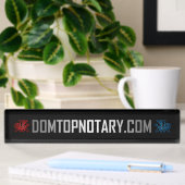 DomTopNotaryの恥知らずな自己プロモーション デスクネームプレート