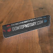 DomTopNotaryの恥知らずな自己プロモーション デスクネームプレート (側面)