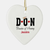 DONパーソナライズされたナースクリスマスセラミックオーナメント セラミックオーナメント (右)