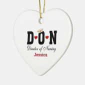 DONパーソナライズされたナースクリスマスセラミックオーナメント セラミックオーナメント (左)