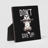 Don'与え Up - Cute Catトレーニング やる気を起こさせる フォトプラーク (正面)