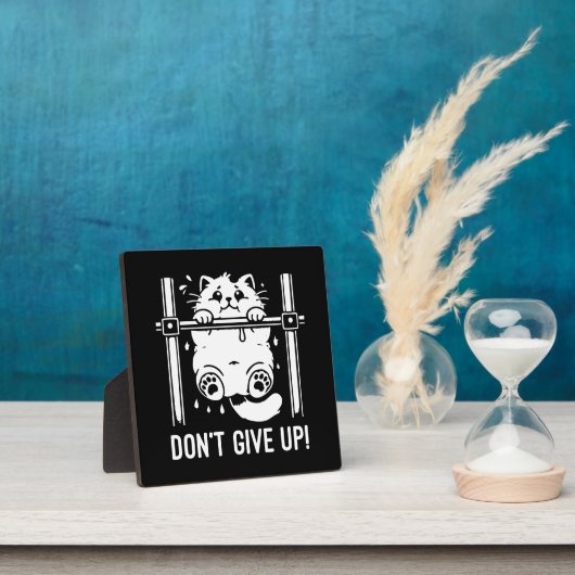 Don 与え Up - おもしろい Gym Catやる気を起こさせる Umous フォトプラーク (インサイチュ)