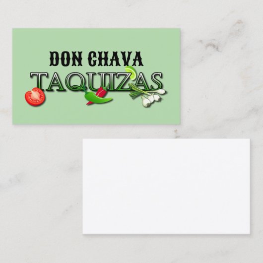 Don Chava Taquizas 名刺 (正面/裏面)
