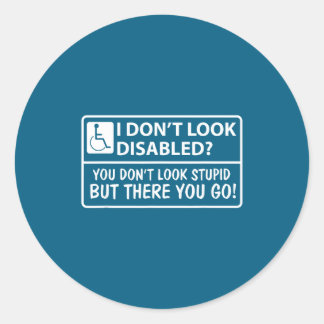 Don' Look Disabled Don' Look ラウンドシール