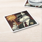 Don Lupo Canino "New Year" スクエアペーパーコースター (アングル)