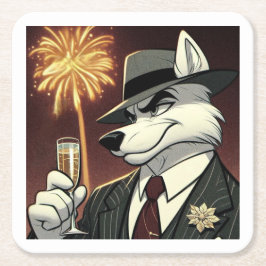 Don Lupo Canino "New Year" スクエアペーパーコースター