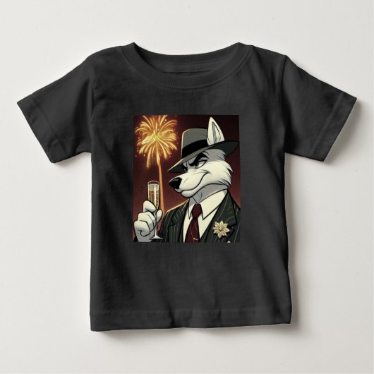 Don Lupo Canino "New Year" ベビーTシャツ (正面)