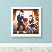 Don Lupo Canino "Valentines" キャンバスプリント (インサイチュ (ウッドフロア))