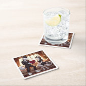 Don Lupo Canino "Valentines" スクエアペーパーコースター (インサイチュ)