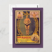 Don Manuelo、カードに入った刺青、はがき ポストカード (正面/裏面)