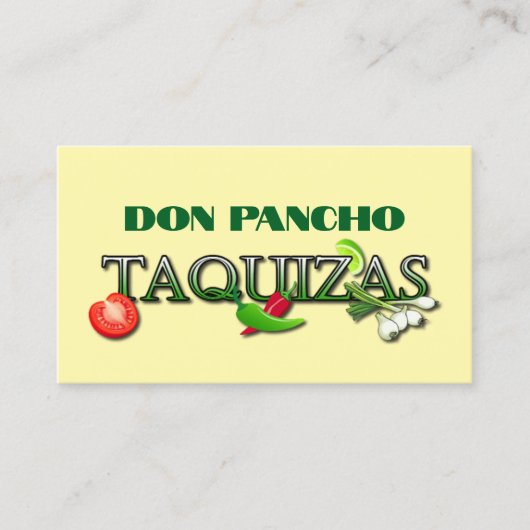 Don Pancho Taquizas 名刺 (正面)