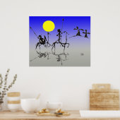 Don quijote y Sanchopanza (Digital color) ポスター (キッチン)