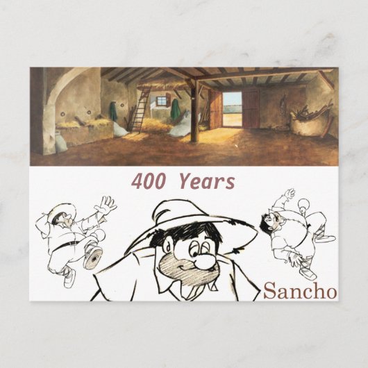DON QUIXOTE – 漫画アニメーション背景(1979年) ポストカード (正面)