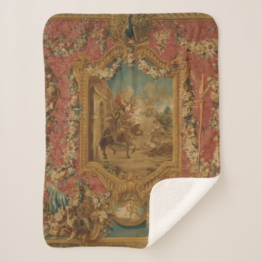 Don Quixote Guided by Folly, 18th century tapestry シェルパブランケット (正面)
