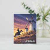 Don Quixote in Consuegra Spain Travel ポストカード (スタンド正面)