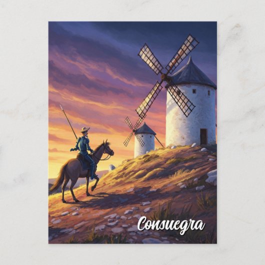 Don Quixote in Consuegra Spain Travel ポストカード (正面)