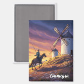 Don Quixote in Consuegra Spain Travel マグネット (正面/裏面)
