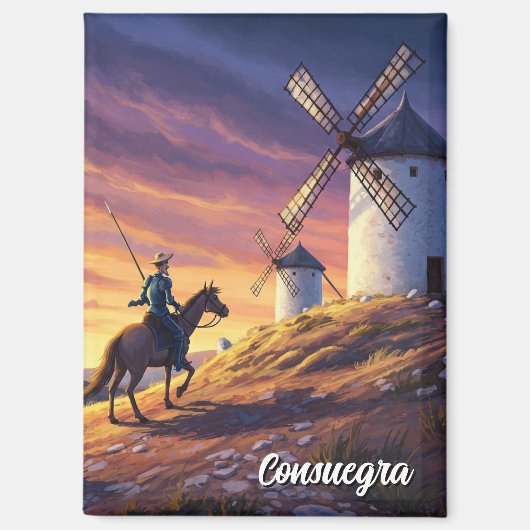 Don Quixote in Consuegra Spain Travel マグネット (正面)