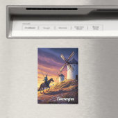 Don Quixote in Consuegra Spain Travel マグネット (インサイチュ (食洗機))