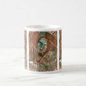 Don Quixote in Rust and Green Tiled コーヒーマグカップ (中央)