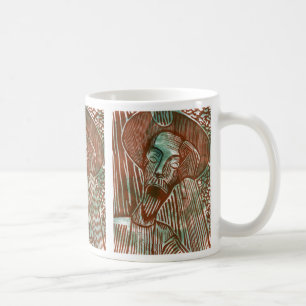 Don Quixote in Rust and Green Tiled コーヒーマグカップ