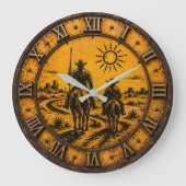 Don Quixote & Sancho Panza ラージ壁時計 (正面)