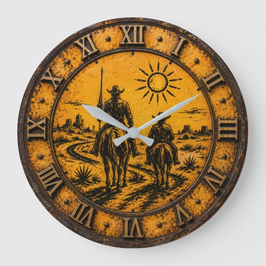 Don Quixote & Sancho Panza ラージ壁時計 (正面)
