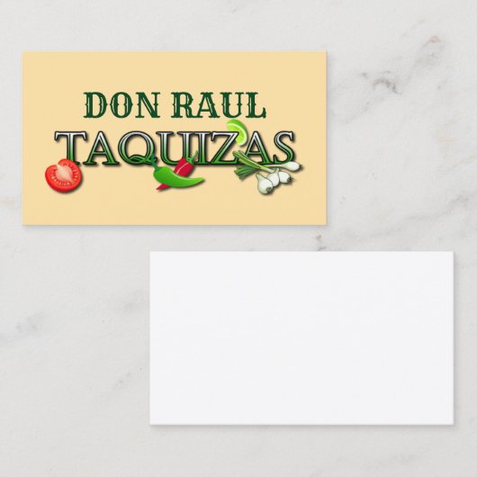 Don Raul Taquizas 名刺 (正面/裏面)