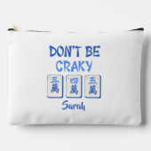 Don’t Be Craky Mahjong Blue Crak Tiles Funny アクセサリーポーチ (正面)