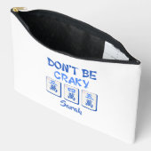 Don’t Be Craky Mahjong Blue Crak Tiles Funny アクセサリーポーチ (見開き)