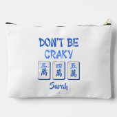 Don’t Be Craky Mahjong Blue Crak Tiles Funny アクセサリーポーチ (裏面)