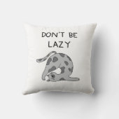 Don’t Be Lazy Yoga Cat クッション (裏面)