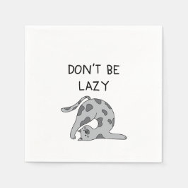 Don’t Be Lazy Yoga Cat スタンダードカクテルナプキン