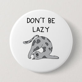 Don’t Be Lazy Yoga Cat 缶バッジ