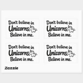 Don’t believe in Unicorns - Believe in me 長方形シール (シート)