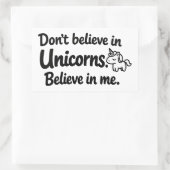 Don’t believe in Unicorns - Believe in me 長方形シール (バッグ)