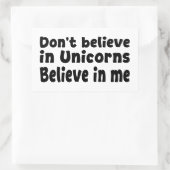 Don’t believe in Unicorns - Believe in me 長方形シール (バッグ)
