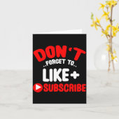 Don’t Forget To Like And Subscribe Social Media In カード (黄色い花)