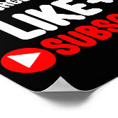 Don’t Forget To Like And Subscribe Social Media In ポスター (角)