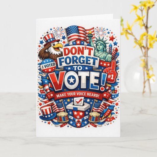 Don’t Forget to Vote! Patriotic Celebration  カード (黄色い花)