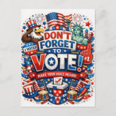 Don’t Forget to Vote! Patriotic Celebration  ポストカード (正面)